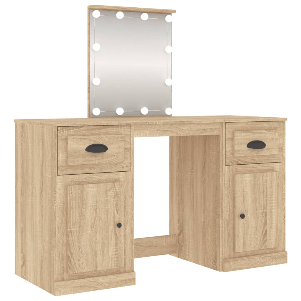 Dressing Table With Led 130X50X132.5 Cm